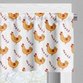 thumbnail image 5 of Ambesonne Hen Valance & Curtain, Doodle Chickens and Branches, 55"x36", Orange Dark Pink, 5 of 7