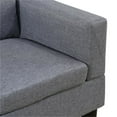 thumbnail image 4 of Hommoo Linen Living Room Furniture Sets, 4-Seat L-Shape Sectional Couch Sofa, Grey(No Ottoman), 4 of 6