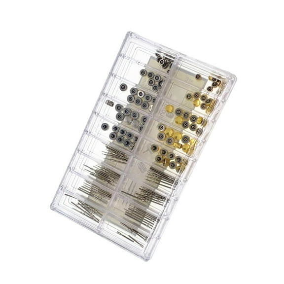 Crown Repair Tool Kit with 170pcs Assorted Copper Components for Watchmakers Including Watch Tube