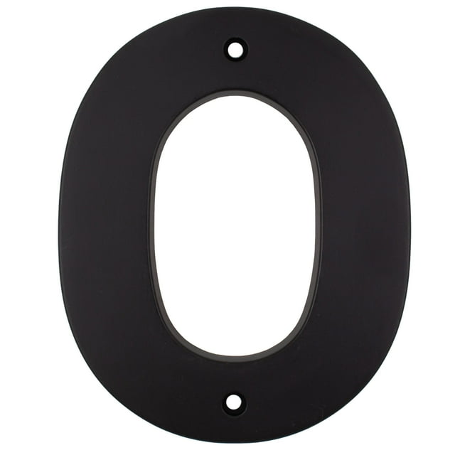 House Number Stone Harbor Hardware #0, 13 cm, negro mate
