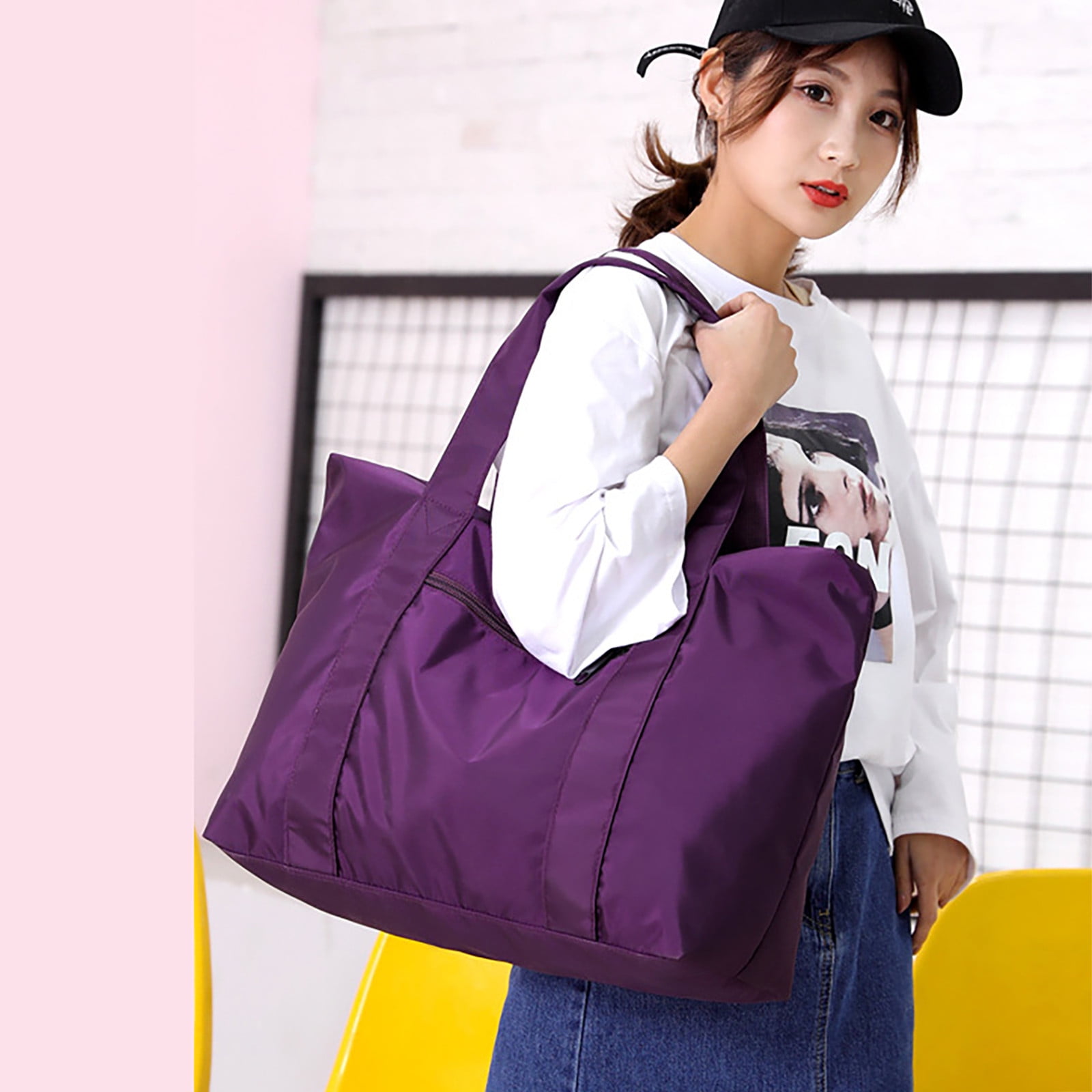 YUHAOTIN Totebag New Nylon Cloth Men's and Women's Portable Large Capacity Travel Shoulder Bag Womens Purses Large Size Tote Womens Purses and Handbags Sets