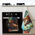 thumbnail image 4 of Sikiie Maple Meditating Bear Waffle Weave Kitchen Dish Cloth,Super Absorbent Kitchen Dish Towels 16*26 Inches for Dish Rags Washing Dishes, Drying Dishes, 4 of 7