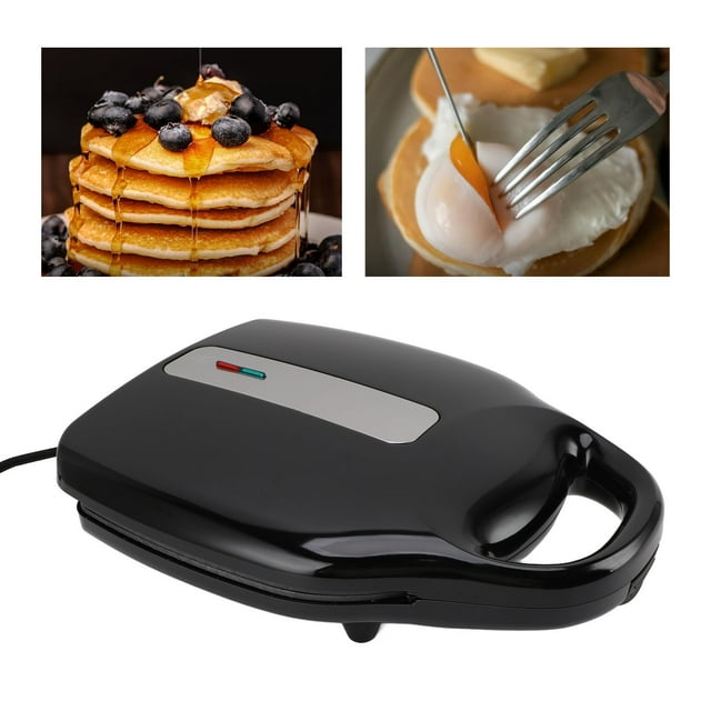 Mini Pancake Maker Machine, Non Stick Plates, Sandwiches, Dual Sided Heating, Intelligent Temperature Control for Breakfast, Snacks, Desserts