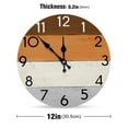 thumbnail image 3 of Wall Clock Silent Non Ticking Wall Clocks Battery Operated, Orange Vintage Desert Clock Decorative for Kitchen Bathroom Bedroom Living Room(12 In), 3 of 4
