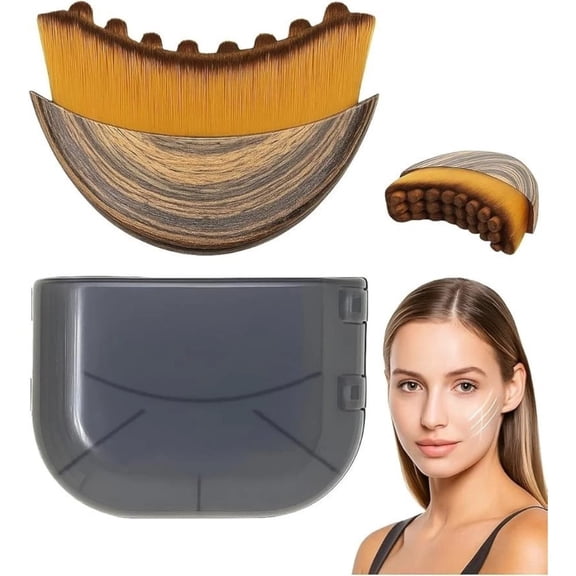 2PCS Lymphatic Drainage Massage Face Contour Brush Dry Brushing Face Brush US