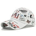thumbnail image 2 of TIEVOSA Casquette de Baseball Décontractée Régulière pour Hommes et Femmes, Lettres Rétro Rétro Colorées Style High Street (Blanc), 2 of 4