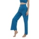thumbnail image 3 of Pantalones de Yoga de Pierna para Mujer, Holgados y Cómodos, de Cintura Alta, con Bolsillos. Azul L, 3 of 10