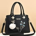 thumbnail image 5 of Women Fashion Satchel Bag Pu Leather Handbag Embroidery Flower Bag Shoulder Bag Crossbody Bag Top Handle Purse, 5 of 6