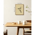 thumbnail image 4 of Drsoum Vintage Gold Wall Art for Living Room Birds Canvas Prints Home Decor Sketch Painting Picture Bedroom Wall Decor Gifts for Friends or Family Hummingbird 11x14in Brown Framed, 4 of 7
