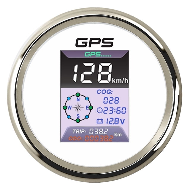 Auto Marine 3 In 1 Multifunctional Gauge 85mm GPS Speedometer Gauge Set With Clock Voltmeter 9-32V ,Universal Compatibility