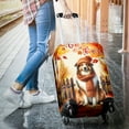 thumbnail image 3 of Happy Thanksgiving Miniature American Shepherd Give Thanks Fall Beanie Scarf Welcome Travel Luggage Cover MAS Dog Lover Gifts Suitcase Dust Protective Decor - 00020, 3 of 5