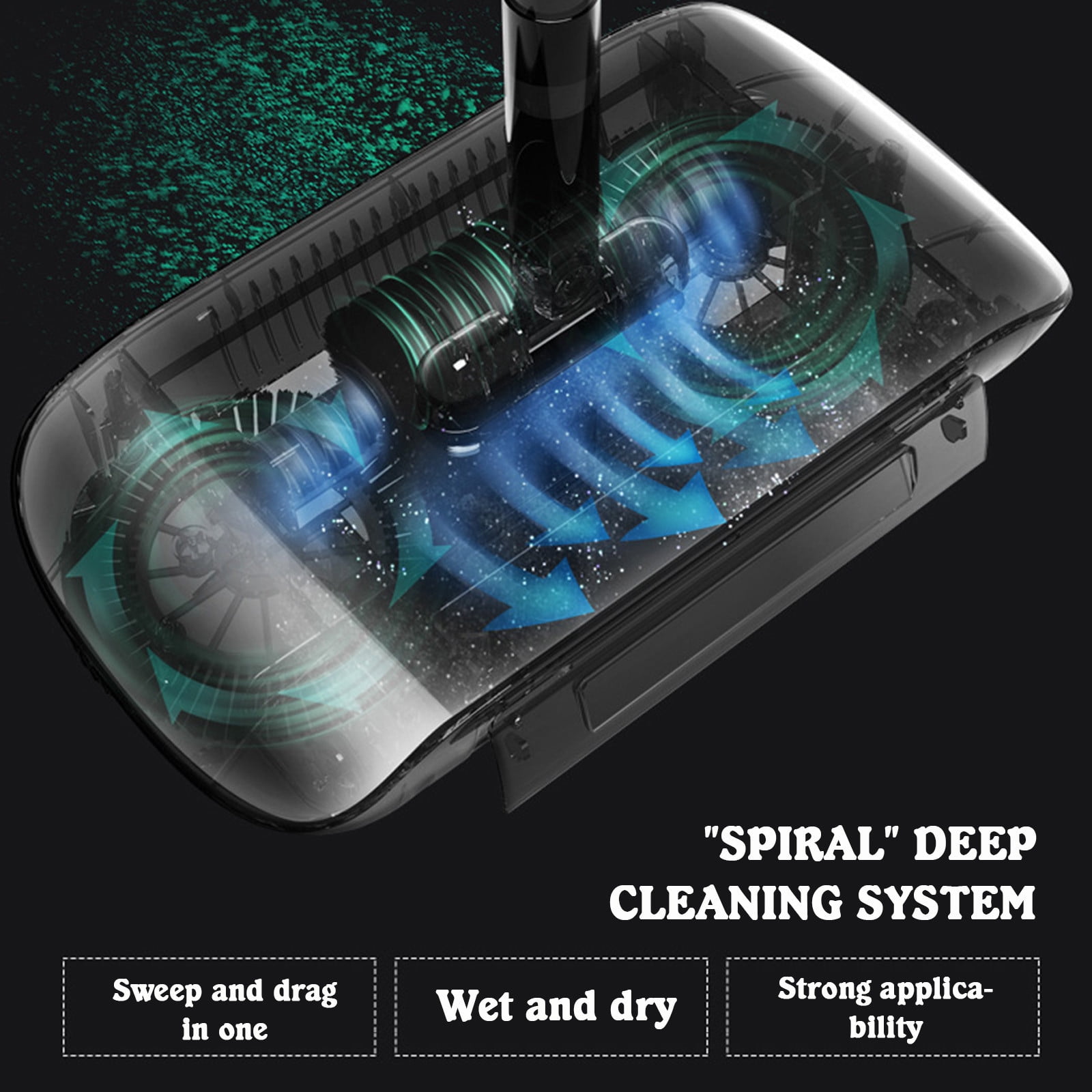 Wet Dry Vacuum Cleaner Broom Robot Vacuum Cleaner Floor Home Kitchen Sweeper Mopping Sweeping Machine Magic Handle Household Electric Floor Mops Floor Cleaning