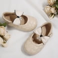 thumbnail image 7 of Rexoro Girls Mary Janes Shoes PU Bowknot Pearl Wedding Toddler Flats, 7 of 7