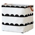 thumbnail image 1 of Cesta de almacenamiento de lino y algodón, caja de almacenamiento plegable, 1 of 5