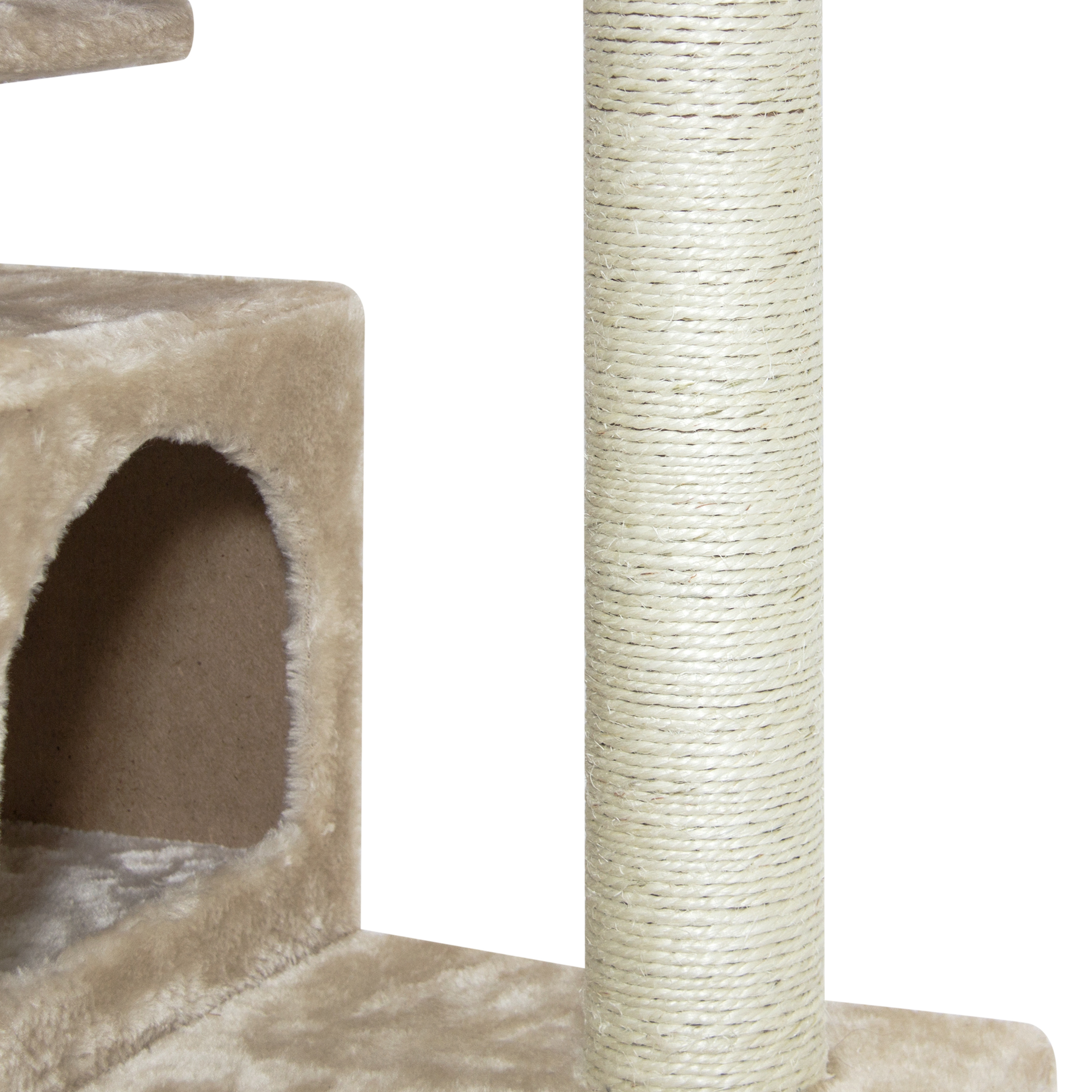 Best Choice Products 53in Multi-Level Cat Tree Scratcher Condo Tower - Beige - image 5 of 7