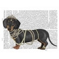 thumbnail image 3 of Fab Funky 18x15 Black Modern Framed Museum Art Print Titled - Dachshund and Pearls, 3 of 5