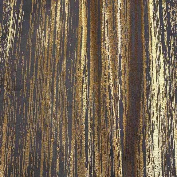 Inline Metallic Jacquard Fabric - 114 Inch. in Width, | Home Decor, Black/Gold / Cut by the Yard