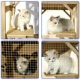 thumbnail image 2 of Magic Union Outdoor Wooden Cat House Large Cat Enclosures Kitten Cage with Weather Protection, Cat Catio with 6 Platforms and Extra Cat Hiding,Natural, 2 of 8