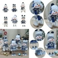 thumbnail image 2 of lixuesong Christmas Blue Series Snowman Cloth Retractable Dolls Decoration for Tree Ornaments Santa Figurine Gifts Craft Home, 2 of 3