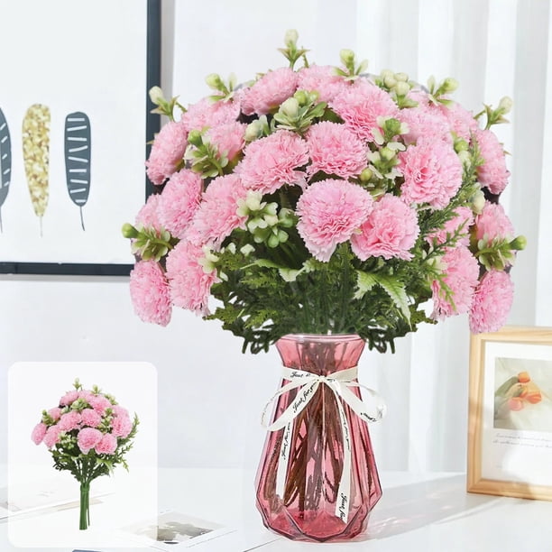 Ramo de flores artificiales para la decoración de la sala de estar | Arreglo floral artificial para el hogar | Plantas artificiales sin mantenimiento para mesas o para la oficina