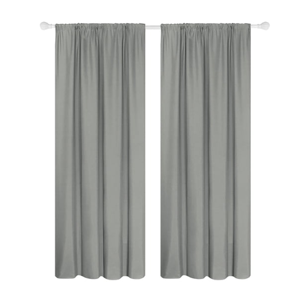 Semi Blackout Cortinas 2 paneles Cortinas modernas Oscurecimiento de la habitación Irfora Gris/39W X 98L in