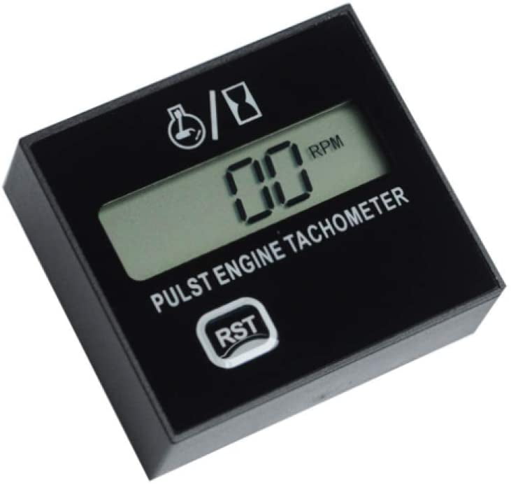 Motorcycle Speed Timer,Motorcycle Speed Timer LCD Digital Display Black Engine Electronic Tachometer Meter 