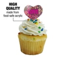 thumbnail image 3 of Love and Pretty Flowers Heart Love Cupcake Picks Toppers Decoration Set of 6, 3 of 7