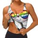 thumbnail image 3 of Fotbe Panda with Sun glasses Sujetador Deportivo Largo sin Aros para Mujer con Almohadillas y Soporte Medio, Transpirable y Absorbente, Camiseta Tipo Chaleco o Tank Top-Large, 3 of 8