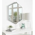 thumbnail image 4 of Kate and Laurel Rhodes Modern Hexagon Wall Mirror, Silver Chrome, 31x22-Inches, 4 of 5