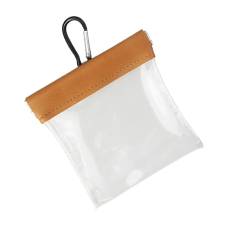 Yokua Portable Golf Tees Holder Storage Bags Clear Golf Tees Pouch Bag with Clip