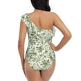 thumbnail image 5 of Honeii Green Rabbit for women's one-piece swimsuit featuring a chic one-shoulder design experience elegance and style in the water-X-Large, 5 of 6