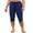 Blue, variant on Charmo Drawstring Swim Bottoms for Womens V Slit Swim Capris Swim Pants with Pockets