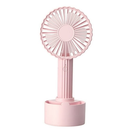 

Protable Handheld Fan Small Cooling Fan Battery Operated Electric USB Rechargeable Speed Adjustable Mini Personal Fan 1200 mAh Tiny Desk Fan with Base for Girls Women Men Indoor Outdoor Travel
