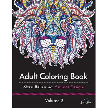 Adult Coloring Book Stress Relieving Animal Designs