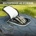 thumbnail image 4 of - Trash Bin with Removable Divider, Heavy Duty Bottom, Collapsible Storage for Camping, Laundry, Garden, Waterproof Tear Resistant Material with  Vent, Blue, 4 of 6