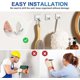 thumbnail image 4 of Adhesive Bathroom Wall Hooks Pieces Stainless Steel Towel No Drilling, 4 of 5
