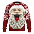 thumbnail image 4 of Little Boys Long Sleeve Shirts Print Pullover Hoodie Top Round Neck Fall Winter Clothes ,Size 5-6T , Red, 4 of 5