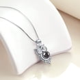 thumbnail image 2 of Owl necklace 925 Sterling Silver Owl Pendant I Love You 100 Languages Love Owl Necklace for Women Girlfriend Jewelry Gifts, 2 of 6