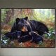thumbnail image 3 of (Perro-C1218) resina con forma pintura decorativa artesanal perro con diamantes redondos 30x40CM, 3 of 9