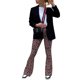 thumbnail image 2 of Txlixc - Pantalones acampanados para mujer, con diseño de corazón/floral, elásticos, de cintura alta, ajustados Txlixc Estilo de ocio, 2 of 9