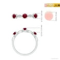 thumbnail image 6 of Angara Natural Round Ruby & Marquise Diamond Ring in 925 Sterling Silver for Women – July Birthstone Jewelry | Ruby and Diamond Ring (Ring Size - 4.5), 6 of 10