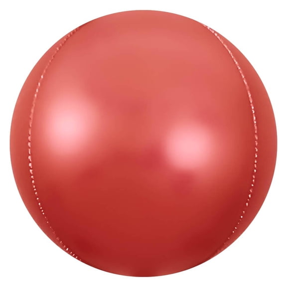 14 inch 3D Sphere - Satin Coral Foil Mylar Balloon - Party Supplies Decorations