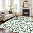 thumbnail image 2 of Green Ivy Leaves Area Rugs 6'x9', Washable Small Throw Rugs for Kitchen Dining room, Spring Plants Botanical Modern Country Indoor Outdoor Rug Non-Slip Low Pile Carpet Runner Reversible Floor Mats, 2 of 8