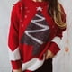 thumbnail image 1 of Suéter de cuello redondo Suéteres de mujer Suéter de cuello redondo de moda Suéter navideño Tops de mujer, 1 of 7