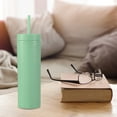 thumbnail image 4 of 1 Set 16OZ Straw Cup Large Capacity Matte Cup Body Good Sealing Leak-proof with Lid Milk Coffee Juice Mug Drinking Straight Cup Home Supply, 4 of 7
