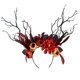 thumbnail image 1 of Chic Cosplay Costume Feather Flower Hair Hoop Gothic Flower Hair Styling for Live Show Headband Gothic Witch, 1 of 4