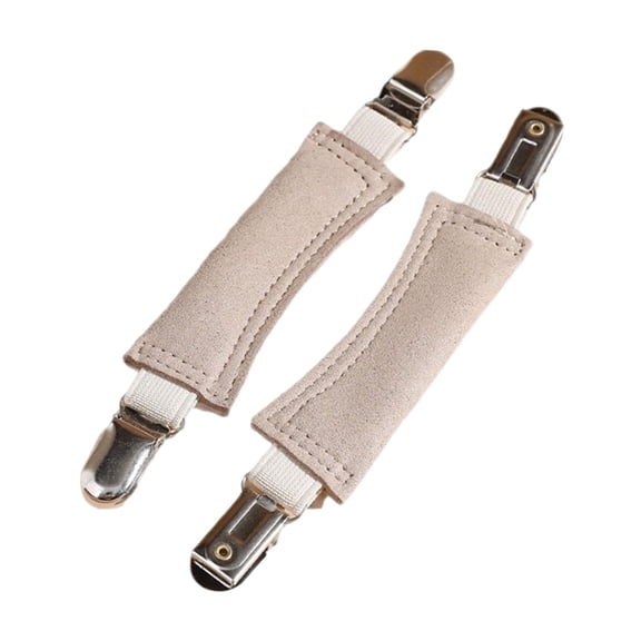 2 Pieces Stretch Heel Strap Elastic Shoe Band Removable Synthetic Leather Material for Men Women Clogs Mules