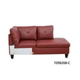 thumbnail image 5 of Hommoo Living Room Furniture Set, Faux Leather Modern Sectional Sofa, L Shaped 4-Seat Couch Sofa Set for Home, Apartment, Dorm, 16'' Back Height, Red(No Ottomans), 5 of 7
