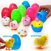 Large Toy Filled Easter Eggs Filled with Wind-Up Rabbits and Chics