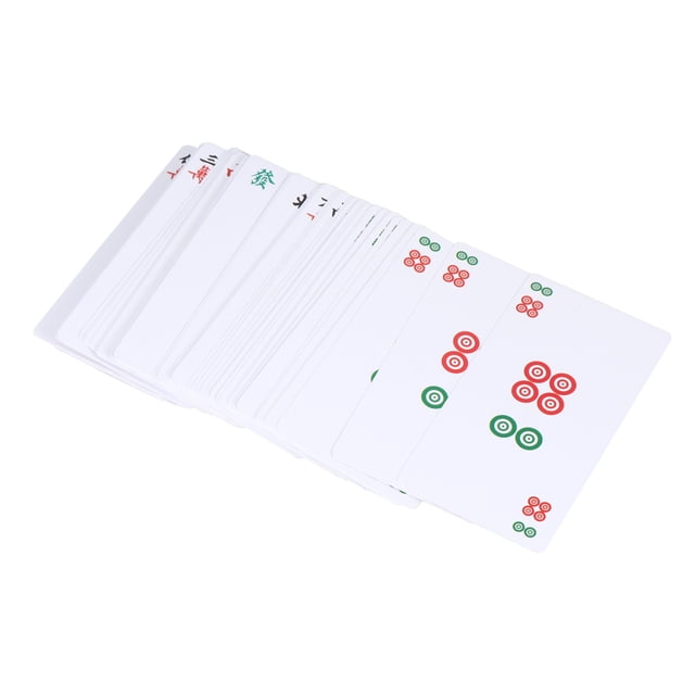 1 Set Waterproof Playing Cards Plastic Poker Mah-jongg Cards Tool Entertainment Prop for Home Bar Office